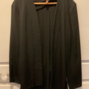 Black open tux jacket